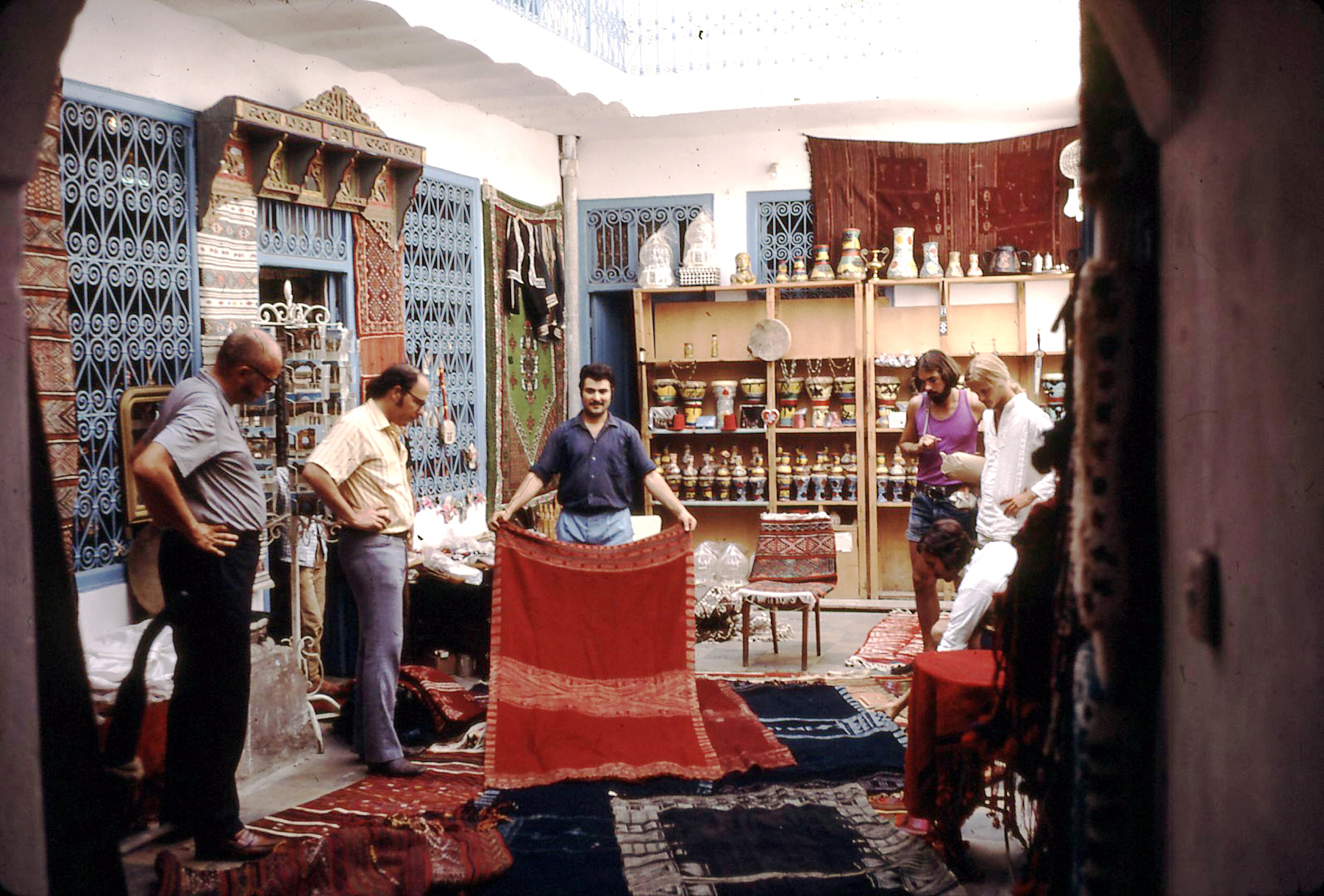 Rug shopping in Tunisia