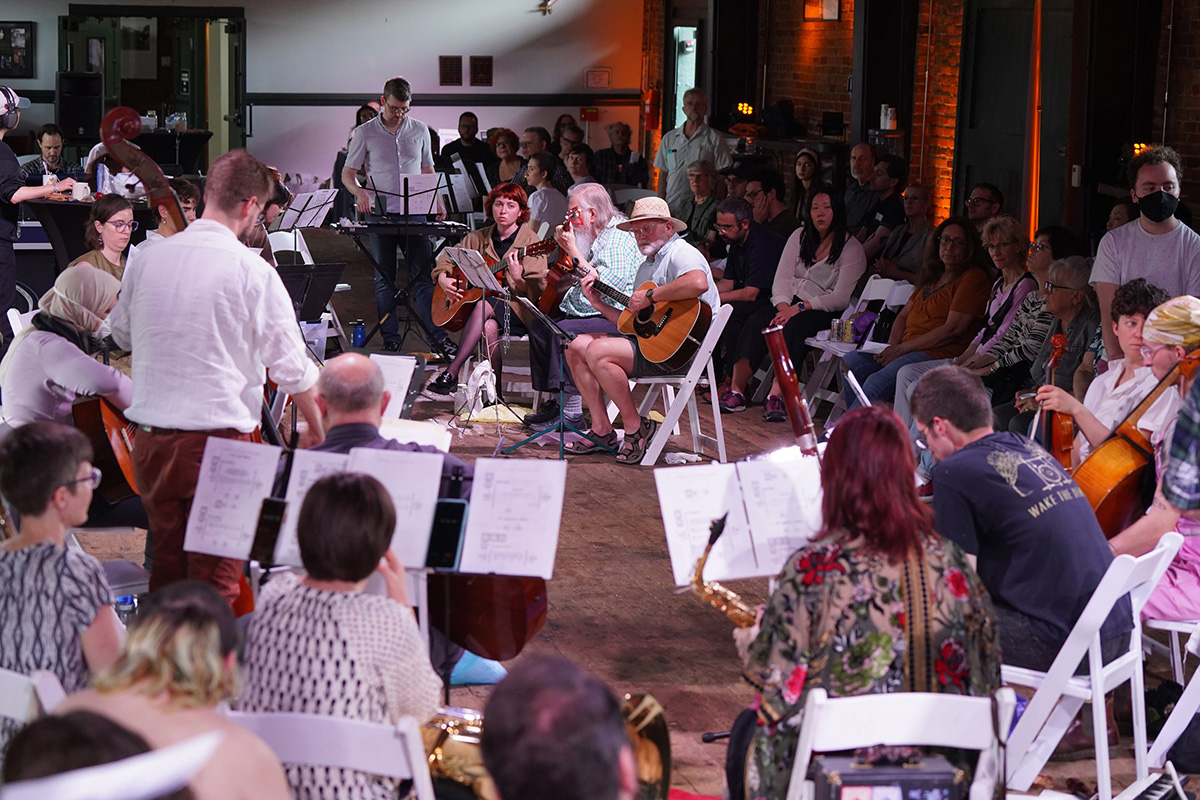 People playing instruments together 