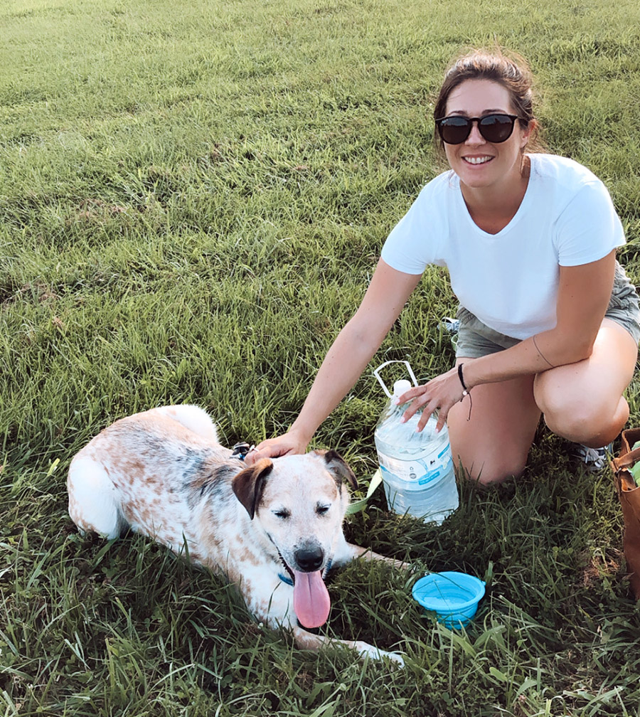 Sophie McManus with her dog