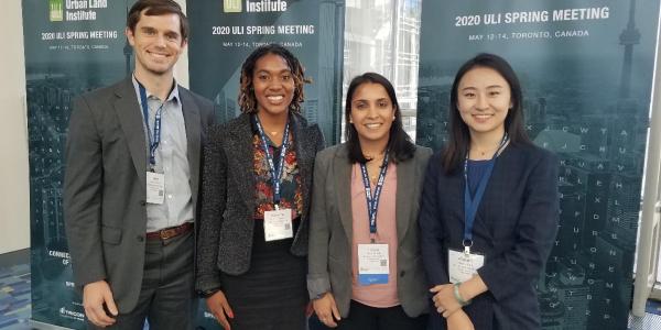 (L to R): Sam Bohmfalk, Karynne Campbell, Tanya Bansal and Weishi Zhang.