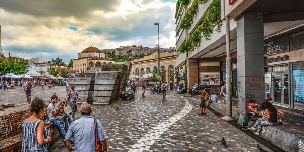 A square in Athens, Greece