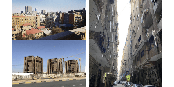 Collage of buildings and streets