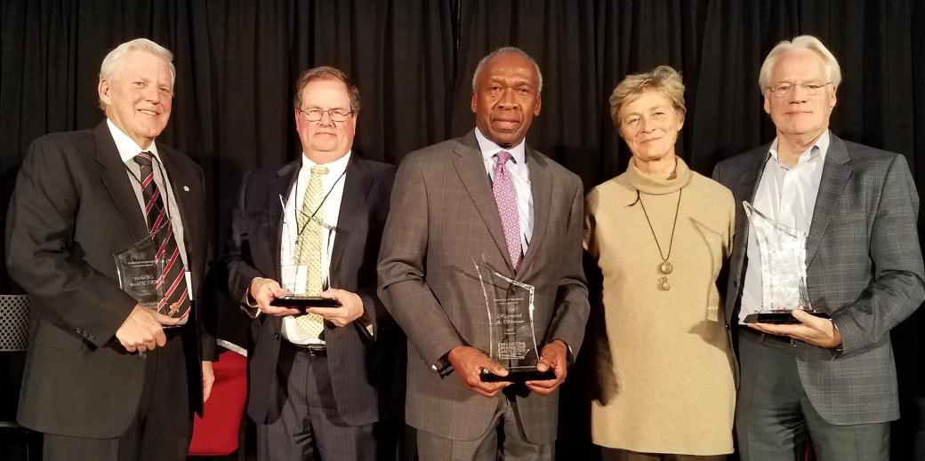 (From left to right) Robert Rauch, W. Christopher Smith, Raymond Skinner, Nancy Hooff and James Campbell.