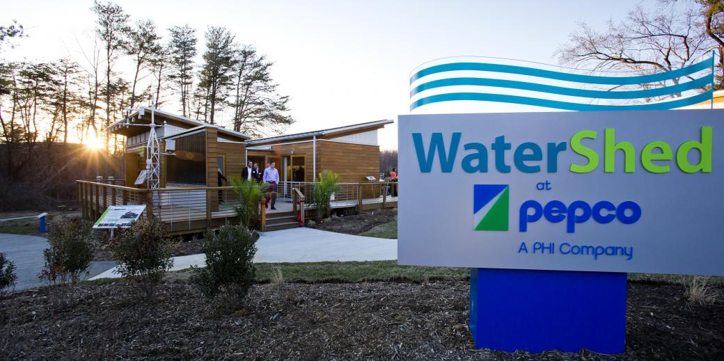 The new Pepco WaterShed Sustainability Center. Photo courtesy of John T. Consoli, University of Maryland