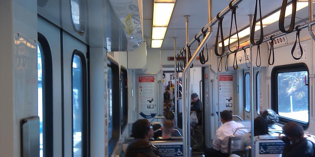 Inside of a bus