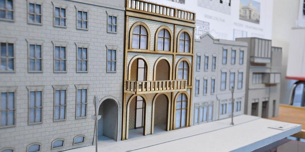 Close up facade model design