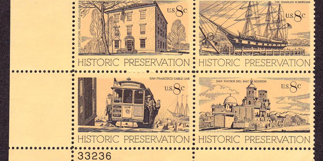 Historic Preservation '71 stamps. 