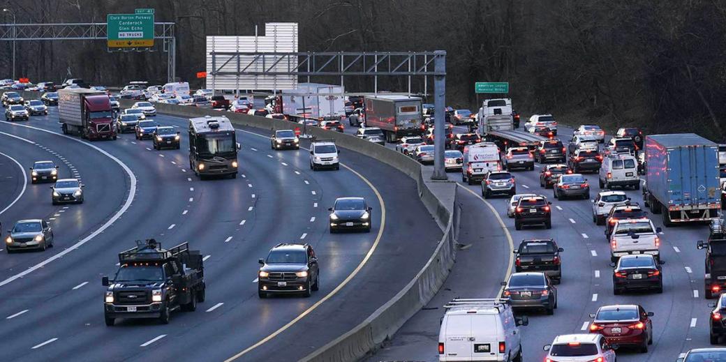 Traffic on the DC beltway.