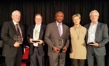 (From left to right) Robert Rauch, W. Christopher Smith, Raymond Skinner, Nancy Hooff and James Campbell.