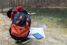  PALS Students doing fieldwork for the watershed project.