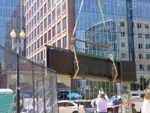 Holodomor memorial placed into construction site.