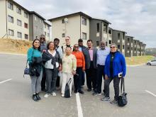 MRED's Tanya Bansal and Maria Day-Marshall, with colleagues in South Africa in 2019.