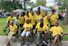 Lakeland Community members wearing yellow t-shirts