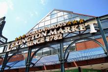 World Famous Lexington Market Since 1782 sign on the market's building.