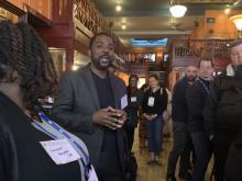 Rodney Harrell talking during the URSP NPC23 reception