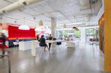 People standing in the Gensler Washington DC office