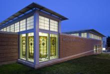 Stained glass at Reed School/Westover Library