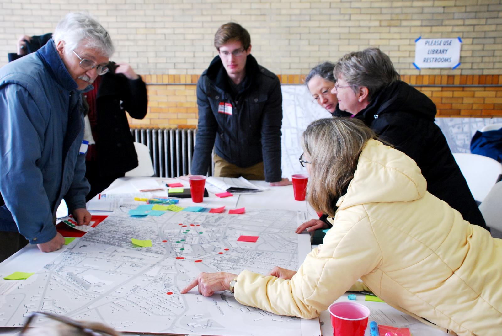 Students work with the community of Salisbury on a downtown revitalization project.