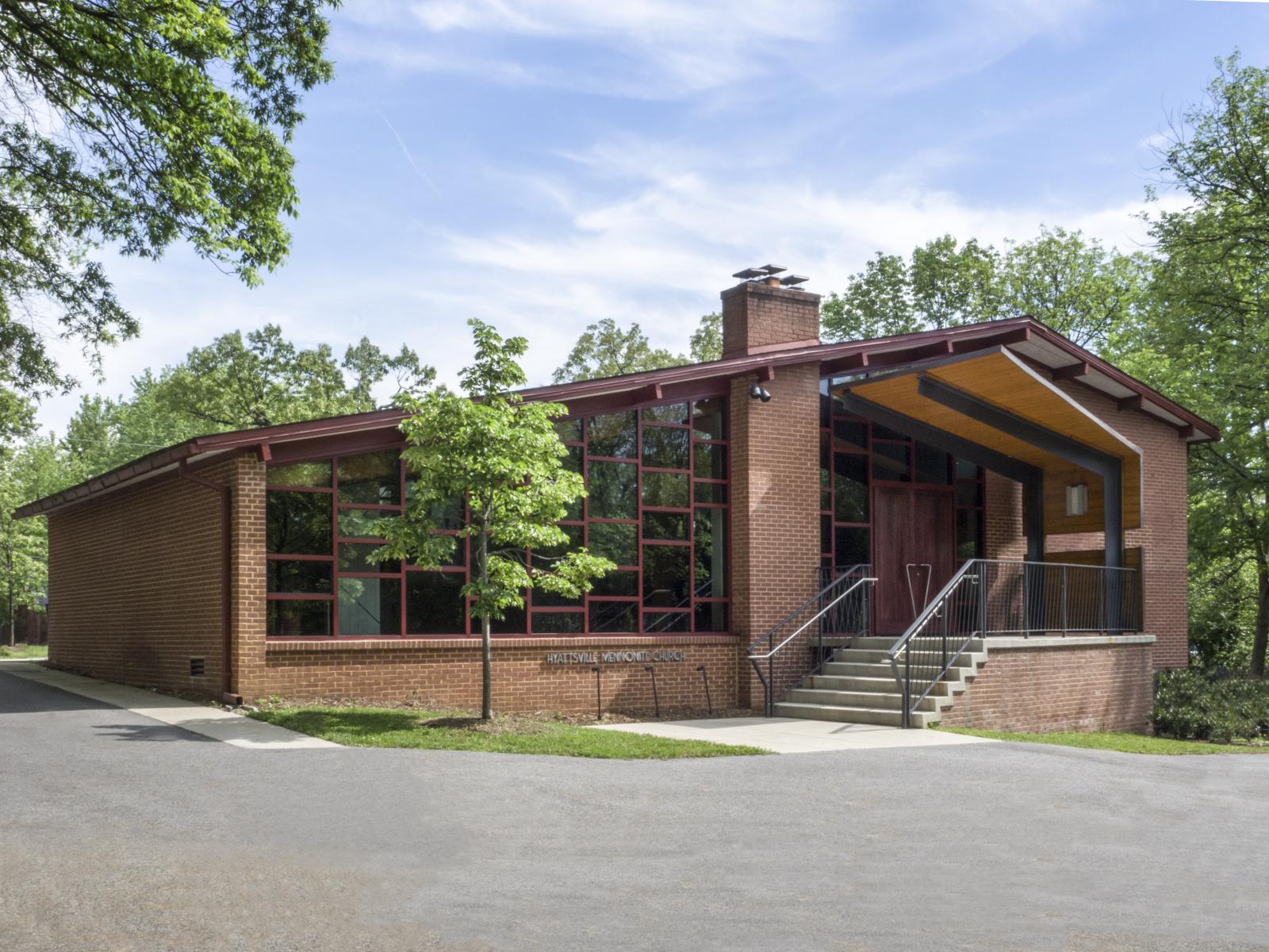 A recently completed lobby addition for the Hyattsville Mennonite Church. Photo courtesy of Louise Sabol.