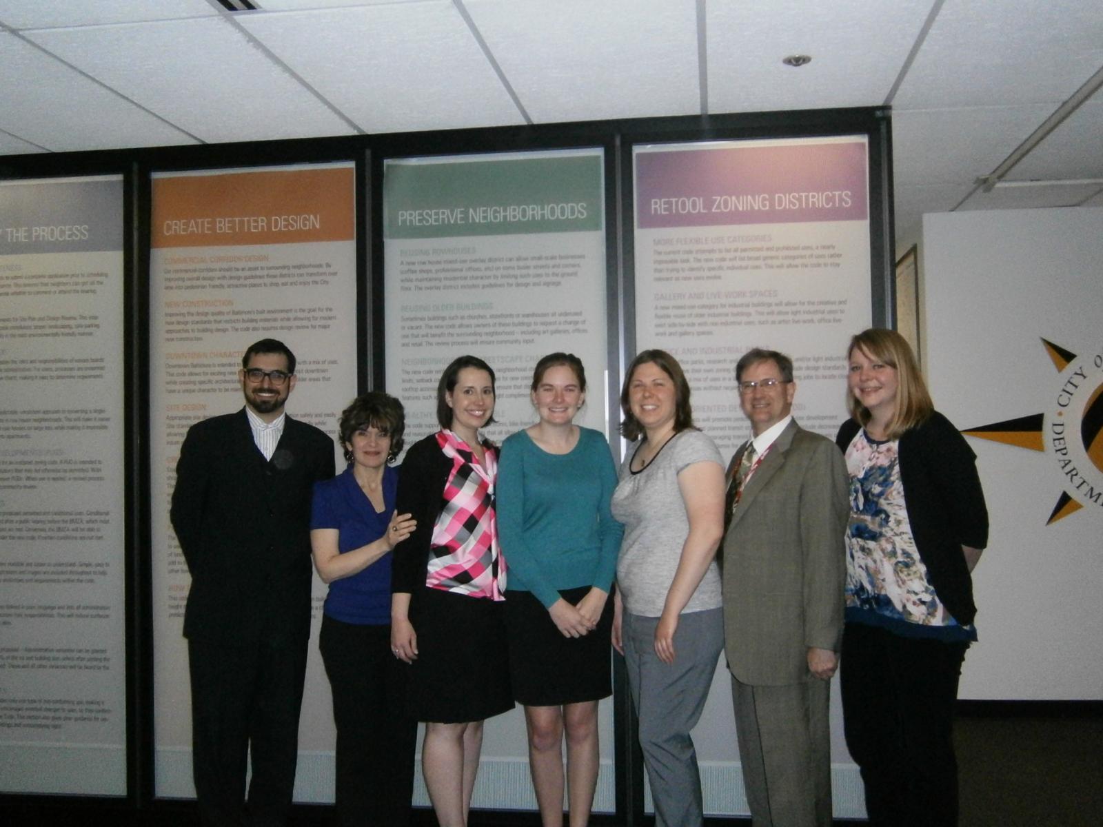 HISP students present their report on the Old Goucher neighborhood to the Baltimore City Planning Department