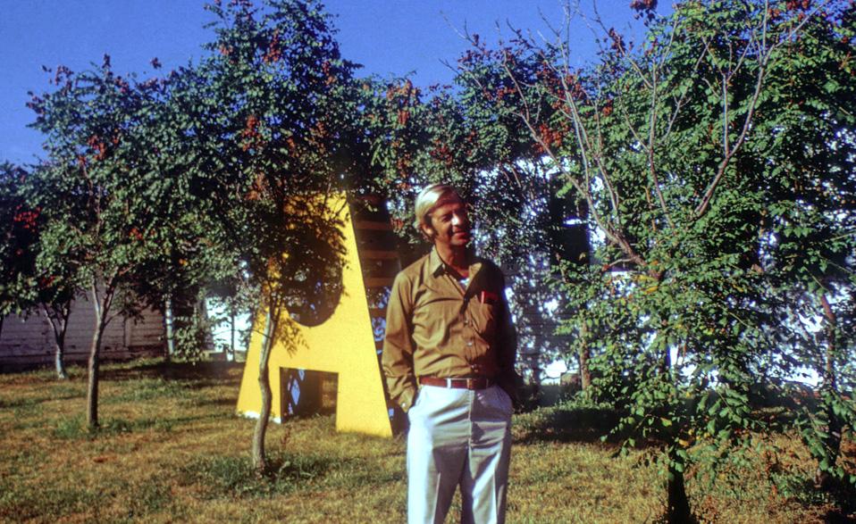 John Hill in front of play structure