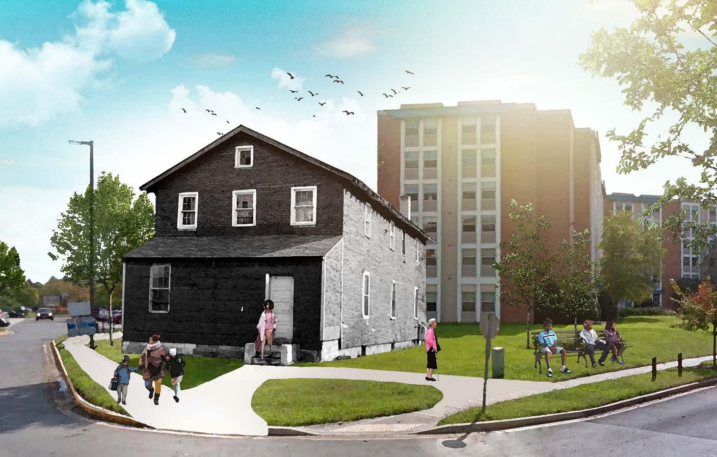 Rendering of the revolutionary scenario for restored Lakeland Hall