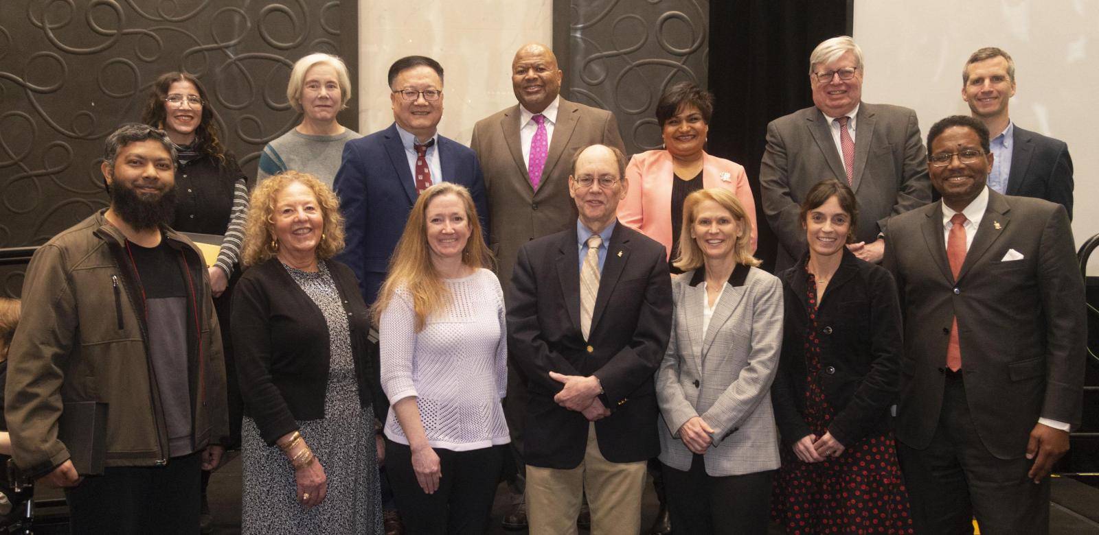 Honorees and hosts at the Maryland Research Excellence Celebration